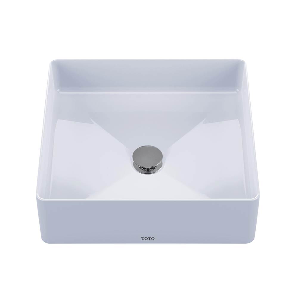 TOTO Toto® Arvina™ Square Vessel Fireclay Bathroom Sink, Cotton White