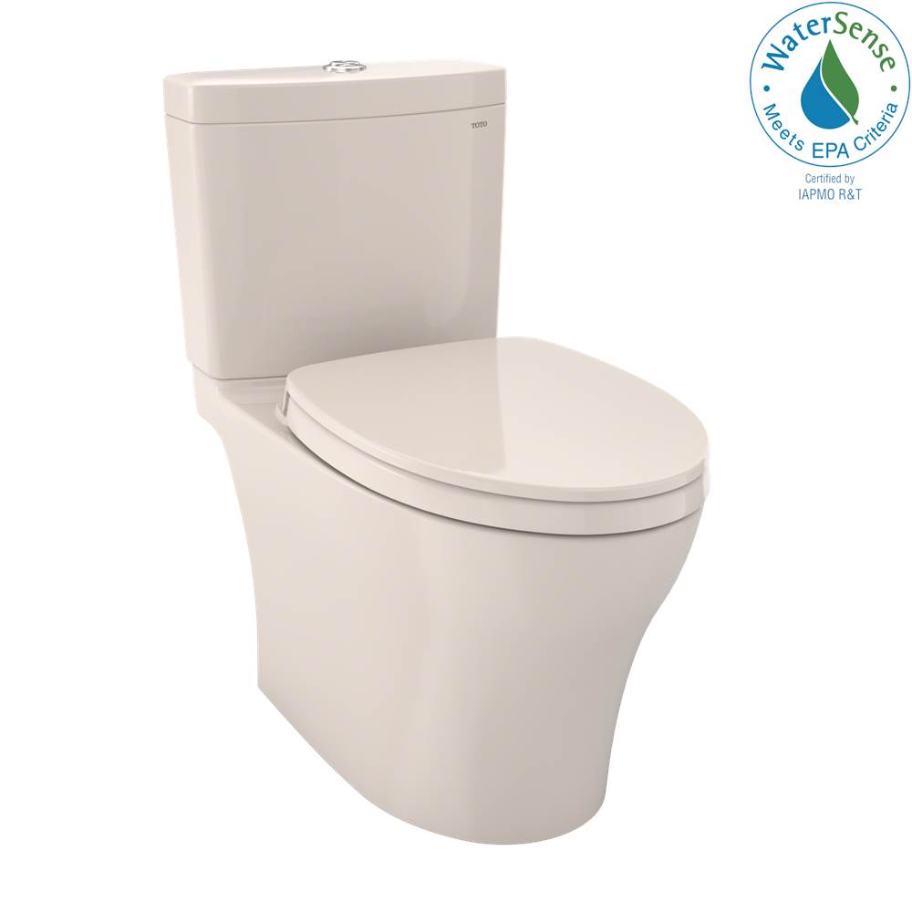 TOTO Toto Aquia Iv Washlet+ Two-Piece Elongated Dual Flush 1.28 And 0.9 Gpf Toilet With Cefiontect, Sedona Beige