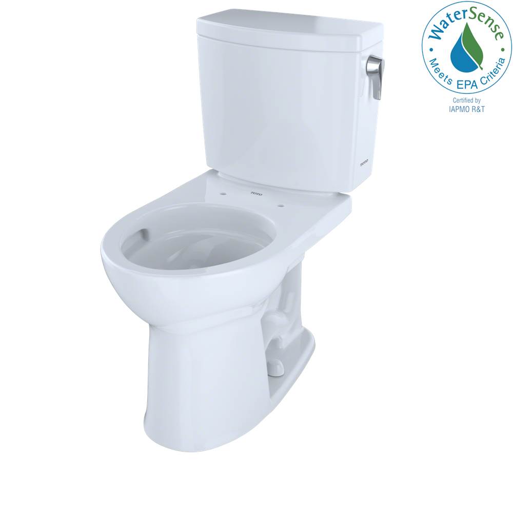 TOTO Toto® Drake® II 1G® Two-Piece Round 1.0 Gpf Universal Height Toilet With Cefiontect And Right-Hand Trip Lever, Cotton White