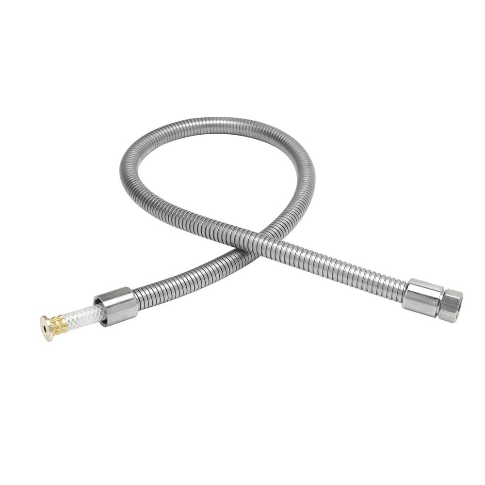 T&S Brass Hose, 40'' Flexible Stainless Steel, Less Handle