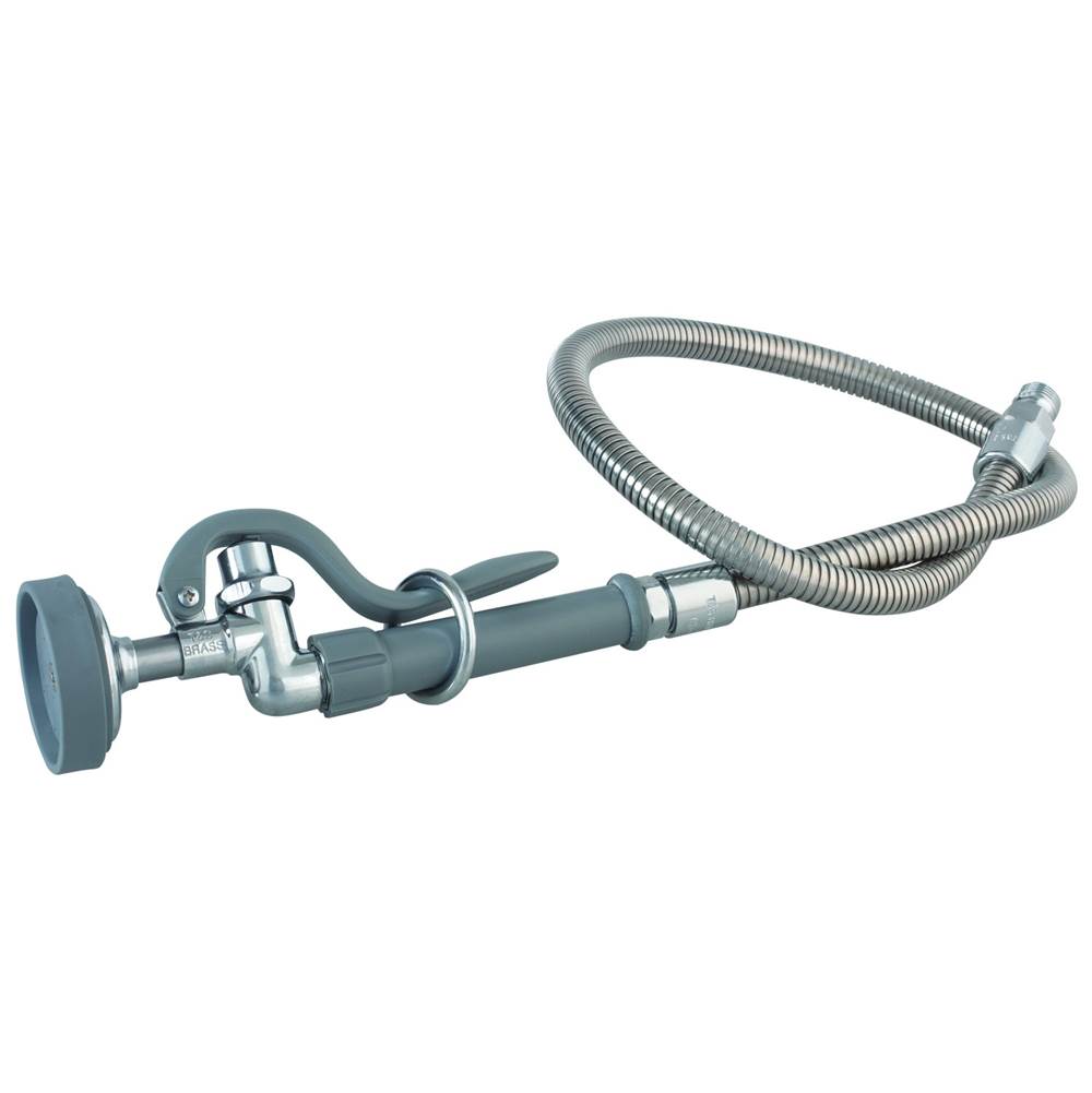 T&S Brass Spray Valve (B-0107) with 60'' Flexible Stainless Steel Hose (B-0060-H)