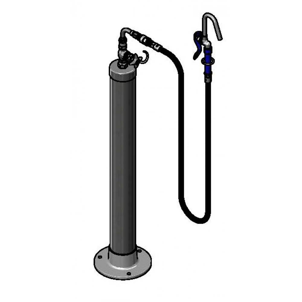 T&S Brass Kettle Kaddy, Hook Nozzle with Flexible Hose, Vacuum Breaker, Single Control