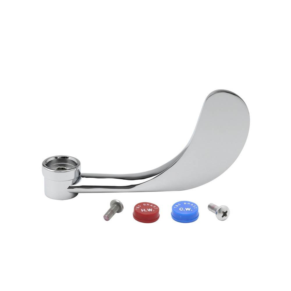 T&S Brass 4'' Wrist-Action Handle Parts Kit (Handle, Index & Screw, Teflon Seat Washer & Screw)