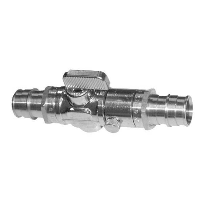Uponor ProPEX LF Brass Stop and Drain Ball Valve, (0.44'' bore) 1/2'' PEX