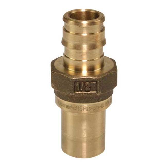 Uponor Propex Lf Brass Copper Press Fitting Adapter, 1/2'' Pex X 1/2'' Copper