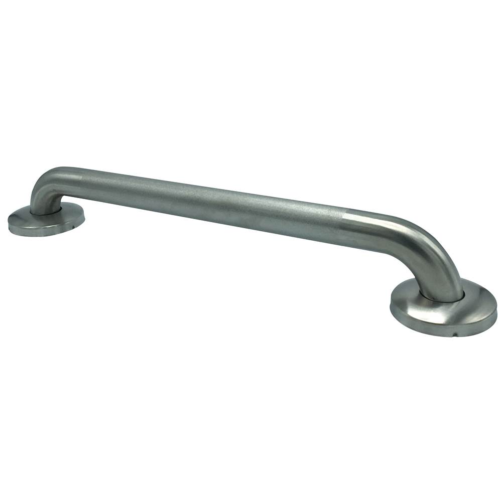 Wal-Rich Corporation 1 1/4'' X 18'' Stainless Steel Peened Finish Grab Bar
