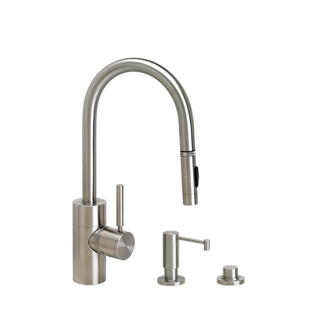 Waterstone Waterstone Contemporary Prep Size PLP Pulldown Faucet - Toggle Sprayer - 3pc. Suite