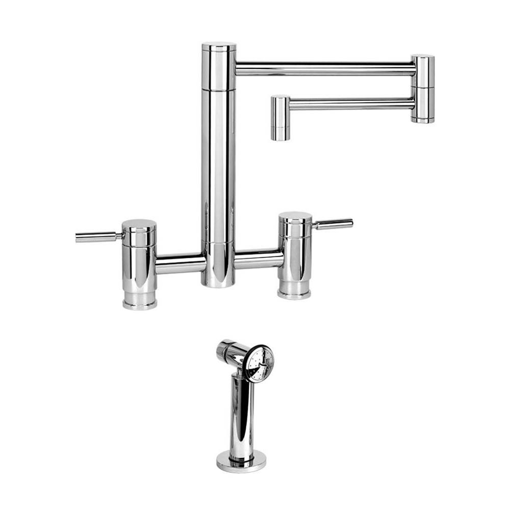Waterstone Waterstone Hunley Bridge Faucet - 18'' Articulated Spout w/ Side Spray