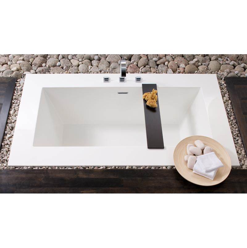 WETSTYLE Cube Bath 72 X 40 X 24 - 3 Walls - Built In Sb O/F & Drain - White True High Gloss