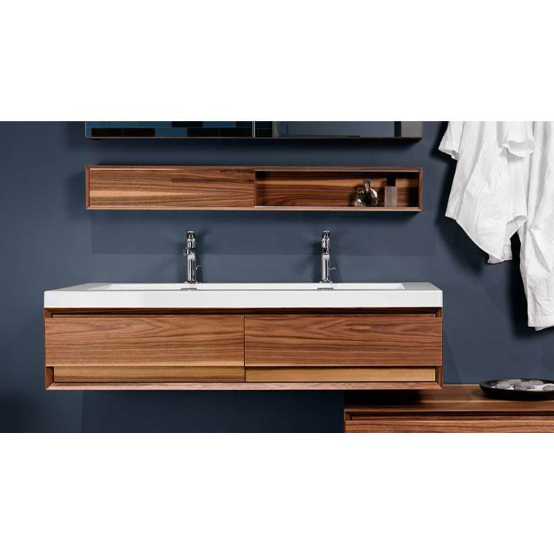 WETSTYLE Furniture ''M'' - Vanity Wall-Mount 36 X 10 - Walnut Natural No Calico