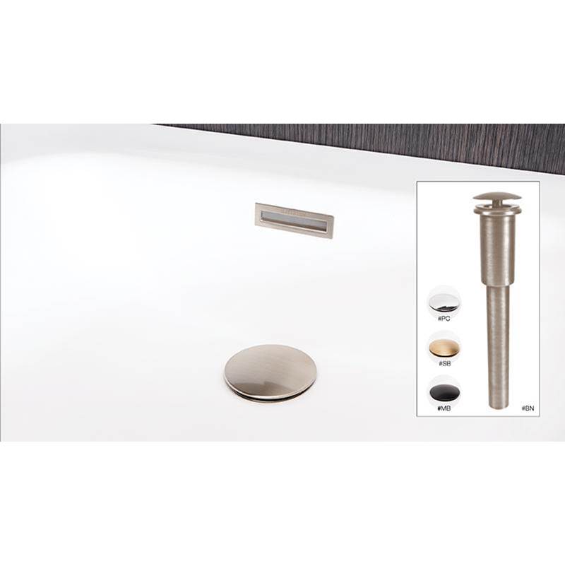 WETSTYLE Dome Style Lav Drain With O/F - Pc - Satin Brass