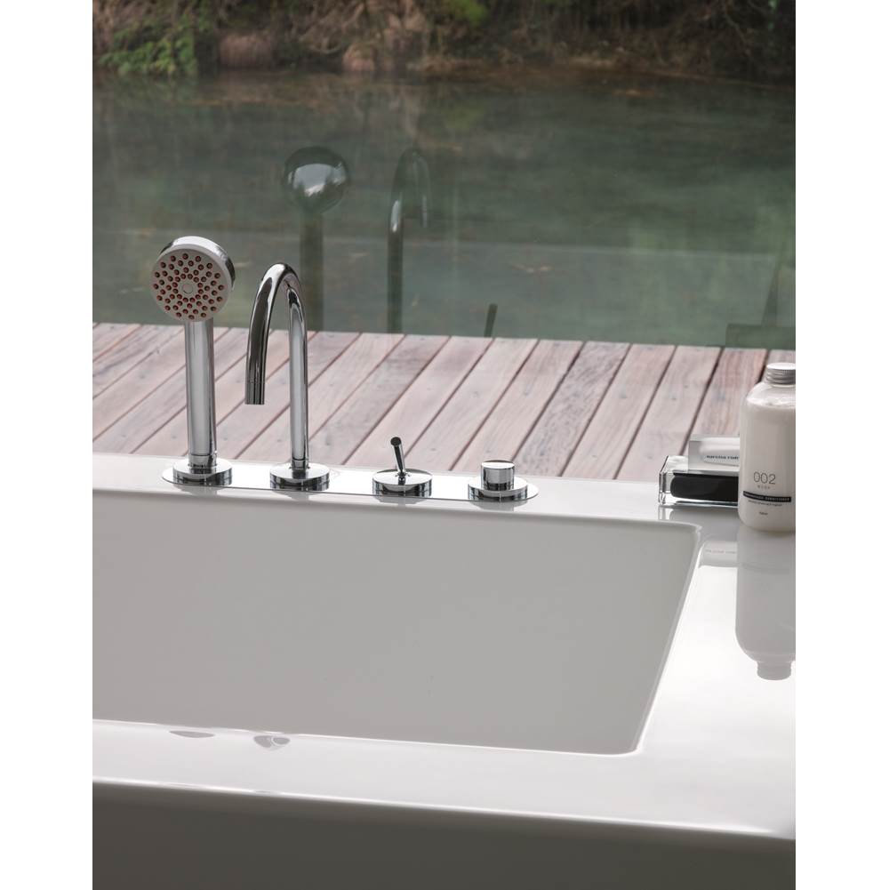 Zucchetti USA 4 hole bath tub single lever mixer.